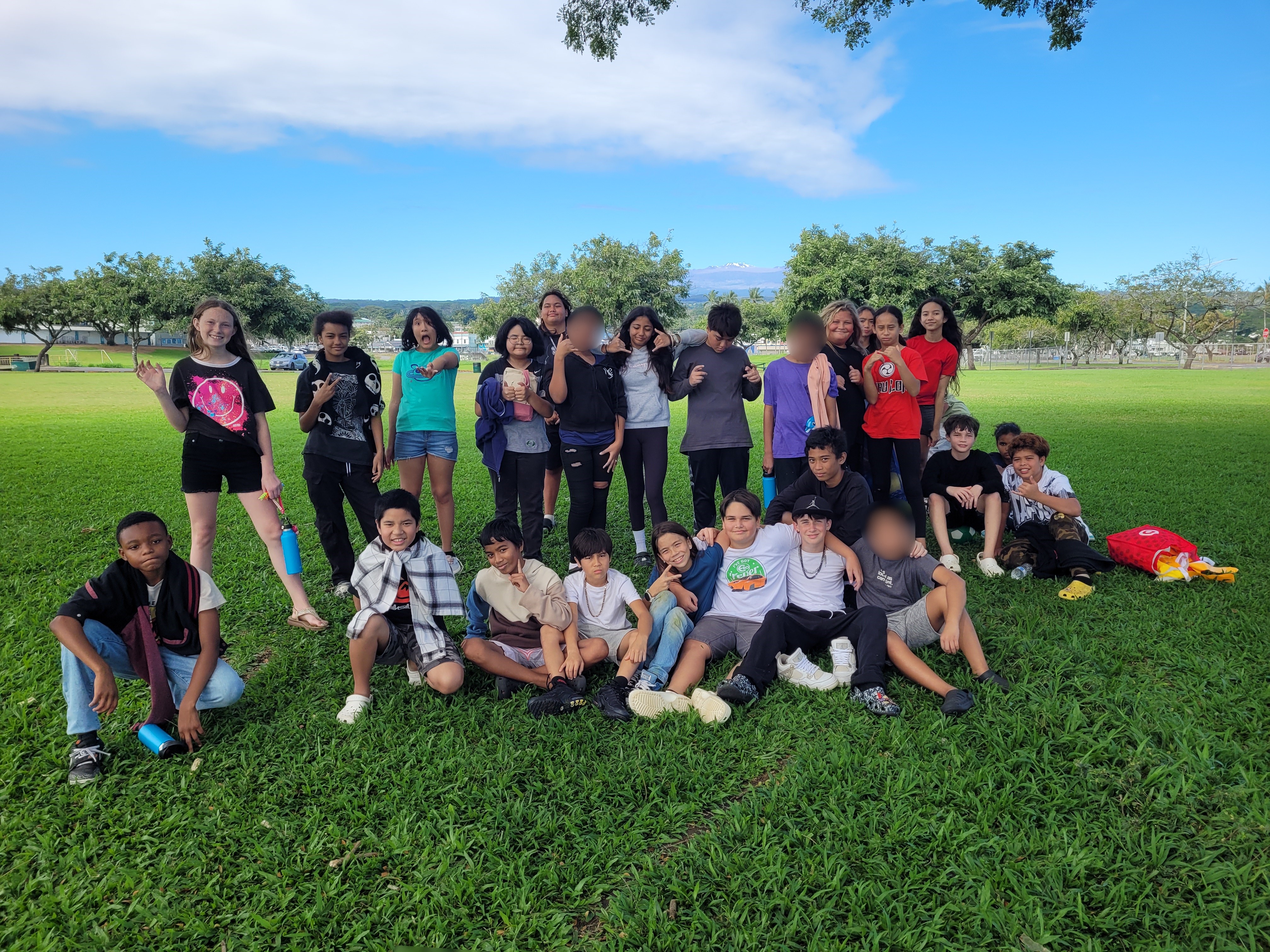 6th Grade Posing in the park but more chill